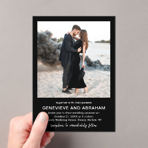 Genevieve Black Foto Moderne Hochzeit Acryleinladungen