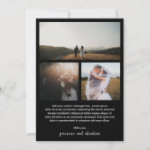 Genevieve Black Foto Moderne Hochzeit Dankeskarte (Rückseite)