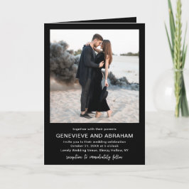 Genevieve Black Foto Moderne Hochzeit Einladung