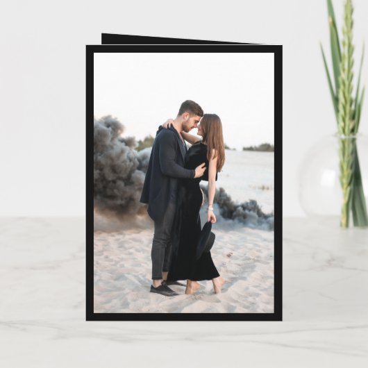 Genevieve Black Foto Moderne Hochzeit Einladung (Rückseite)