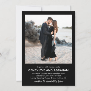Genevieve Black Foto Moderne Hochzeit Einladung