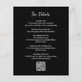 Genevieve Black Foto Moderne Hochzeit Einladung Flyer (Hinten)