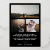 Genevieve Black Foto Moderne Hochzeit Folieneinladung (Rückseite)