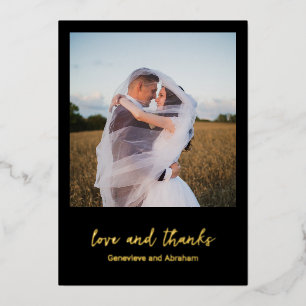 Genevieve Black Foto Moderne Hochzeit Folieneinladung