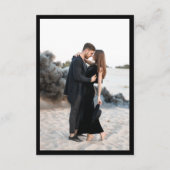 Genevieve Black Foto Moderne Hochzeit RSVP Karte (Rückseite)