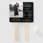 Genevieve Black Foto Modernes Hochzeitsprogramm Fächer (Vorne und Hinten)