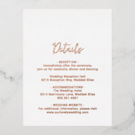 Genevieve Foto Moderne Hochzeit Folie Einladungspostkarte