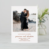 Genevieve Foto Moderne Hochzeit Folieneinladung (Stehend vorne)