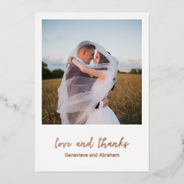 Genevieve Foto Moderne Hochzeit Folieneinladung