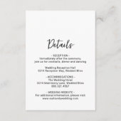 Genevieve Schwarz-Weiß-Foto Moderne Hochzeit Begleitkarte (Vorderseite)