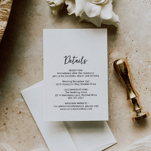 Genevieve Schwarz-Weiß-Foto Moderne Hochzeit Begleitkarte