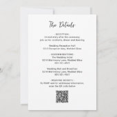 Genevieve Schwarz-Weiß-Foto Moderne Hochzeit Einladung (Rückseite)