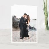 Genevieve Schwarz-Weiß-Foto Moderne Hochzeit Einladung (Rückseite)