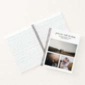 Genevieve Schwarz-Weiß-Foto Moderne Hochzeit Notizblock (Innenseite)