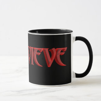 Genevieve Schwarzes 11 Unze-Wecker-Tasse Tasse