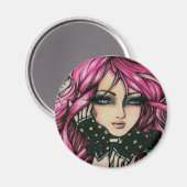 "Genevieve" Steampunk Fairy Magnet (Vorderseite/Rückseite)