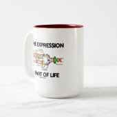 Genexpression als Teil des Lebens (DNA-Replikation Zweifarbige Tasse (Vorderseite Links)