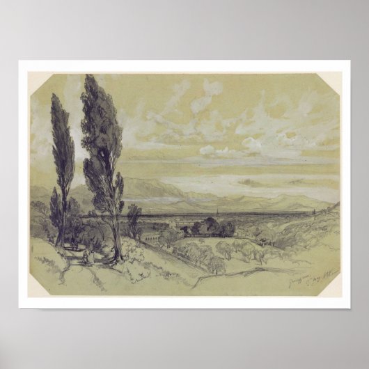 Genezzano, 17. Mai 1838 (Graphit auf Papier) Poster (Vorne)