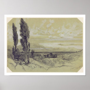Genezzano, am 17. Mai 1838 (Graphit auf Papier) Poster