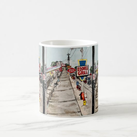 "Genf Auf-D-See Straßen-Ansicht-" Tasse (Mittel)