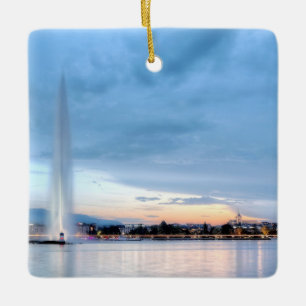 Genf-Brunnen, die Schweiz Keramikornament