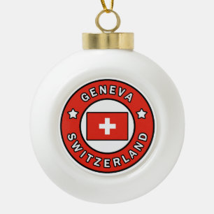 Genf die Schweiz Keramik Kugel-Ornament