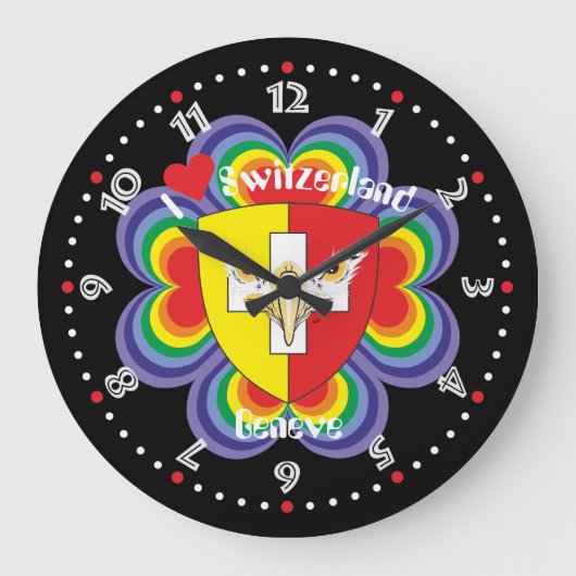 Genf / Genève Schweiz Suisse Svizzera Große Wanduhr (Vorderseite)