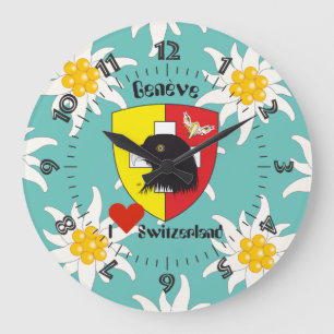 Genf / Genève Schweiz Suisse Svizzera Große Wanduhr