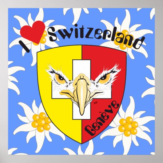 Genf / Genève Schweiz Suisse Svizzera Poster (Vorne)
