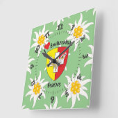 Genf / Genève Schweiz Suisse Svizzera Quadratische Wanduhr (Winkel)