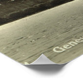 Genf, Jet l'eau im Hafen Poster (Ecke)