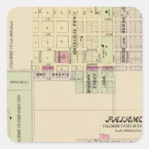 Genf, Nebraska Quadratischer Aufkleber