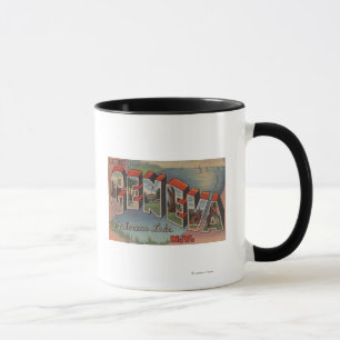 Genf, New York - große Buchstabe-Szenen Tasse