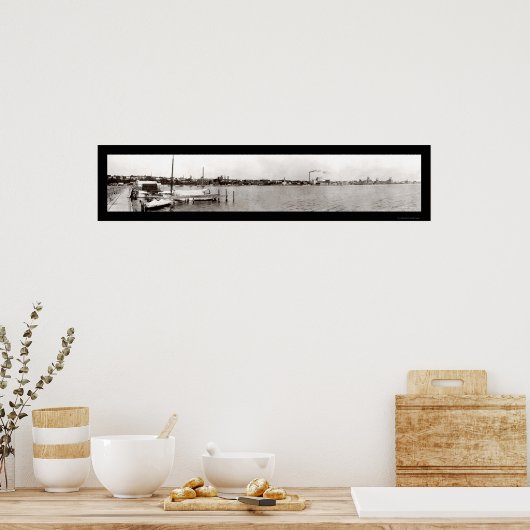 Genf NY Waterfront Foto 1909 Poster (Küche)