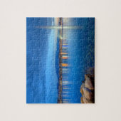 Genf-Panorama mit berühmtem Brunnen, die Schweiz, Puzzle (Vertikal)