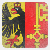 Genf Quadratischer Aufkleber (Vorderseite)