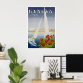 Genf Reise Kunst Schweiz Poster Schweizer Druck (Heimbüro)