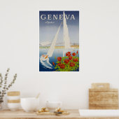 Genf Reise Kunst Schweiz Poster Schweizer Druck (Küche)