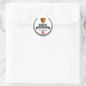 Genf Runder Aufkleber (Tasche)