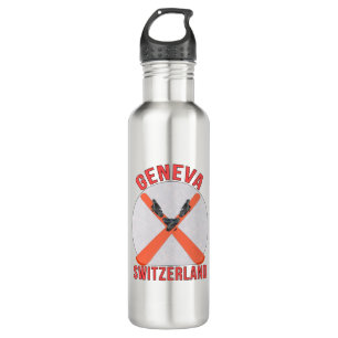 Genf, Schweiz Edelstahlflasche