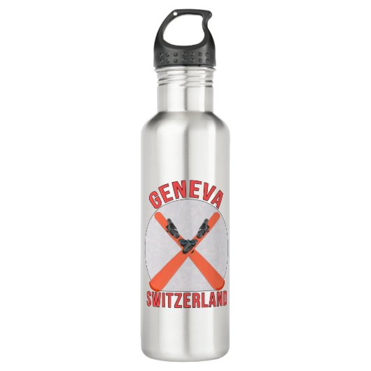 Genf, Schweiz Edelstahlflasche (Vorderseite)