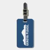 Genf Schweiz Gepäckanhänger (Vorderseite vertikal)