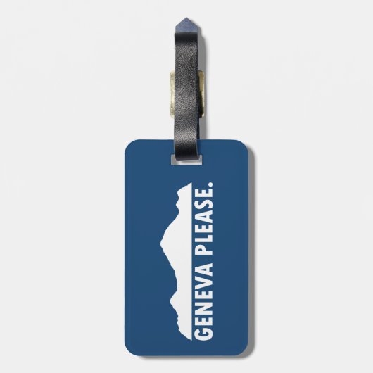 Genf Schweiz Gepäckanhänger (Rückseite vertikal)