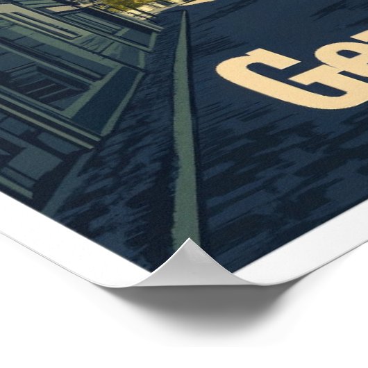 Genf Schweiz Kunst, Dichtung und Musik Poster (Ecke)