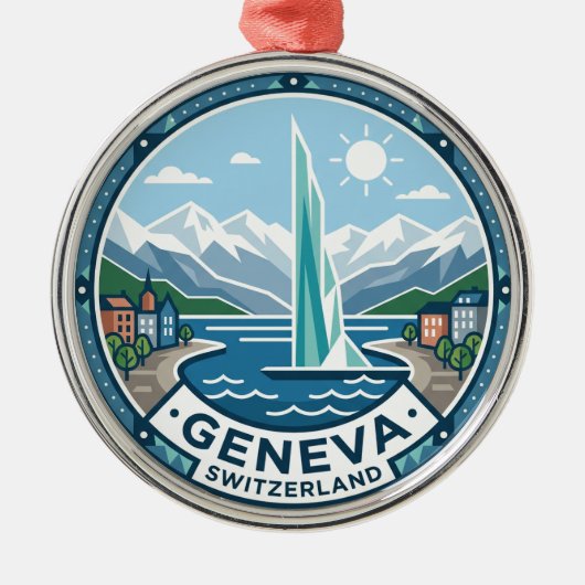 Genf Schweiz Ornament Aus Metall (Vorne)