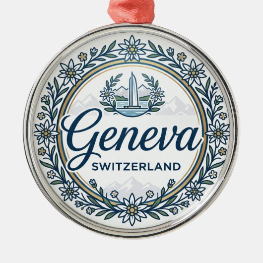 Genf Schweiz Ornament Aus Metall (Vorne)