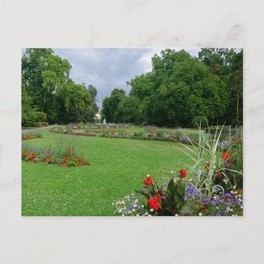 Genf Schweiz Park Blume Postkarte (Vorderseite)