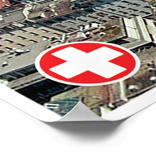 Genf - Schweiz Poster (Ecke)