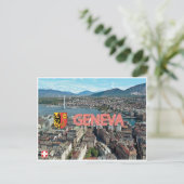 Genf - Schweiz Postkarte (Stehend Vorderseite)