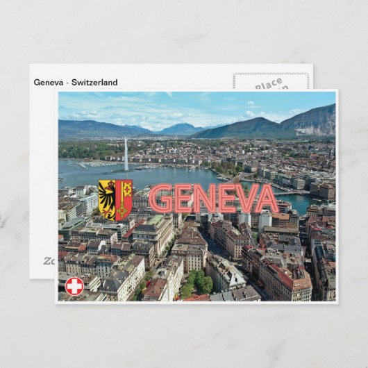 Genf - Schweiz Postkarte (Vorne/Hinten)